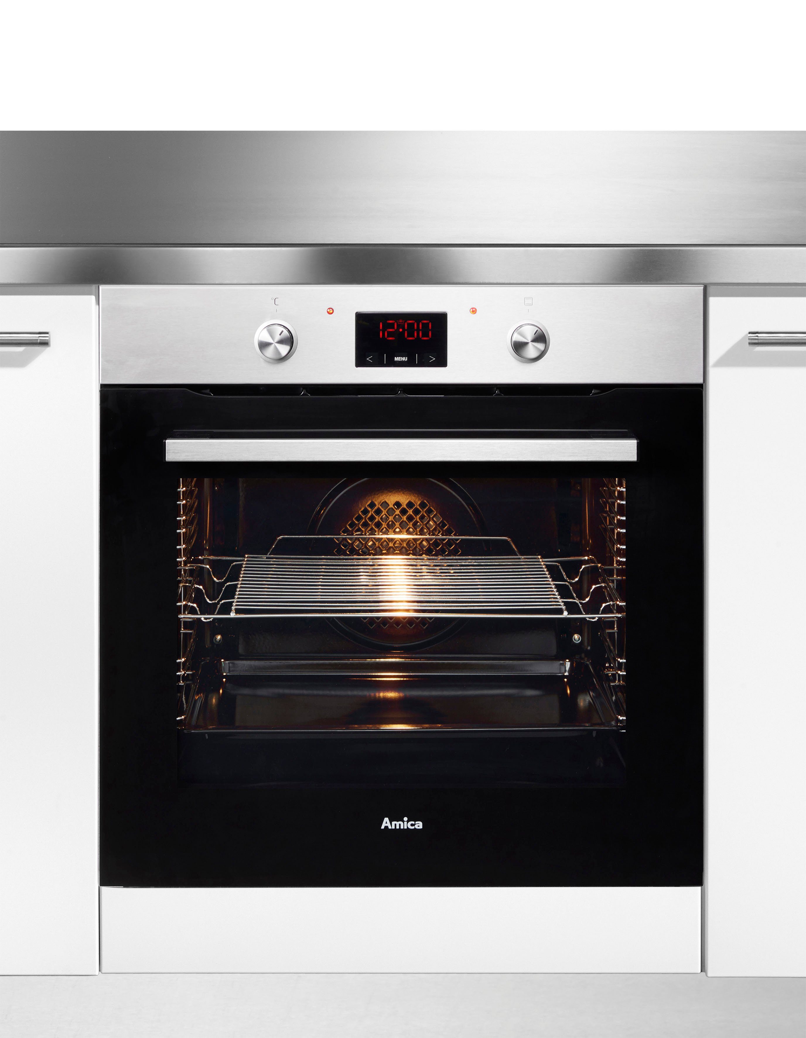 Amica Einbaubackofen EBX 943 625 E, mit Teleskopauszug nachrüstbar, Simple Steam