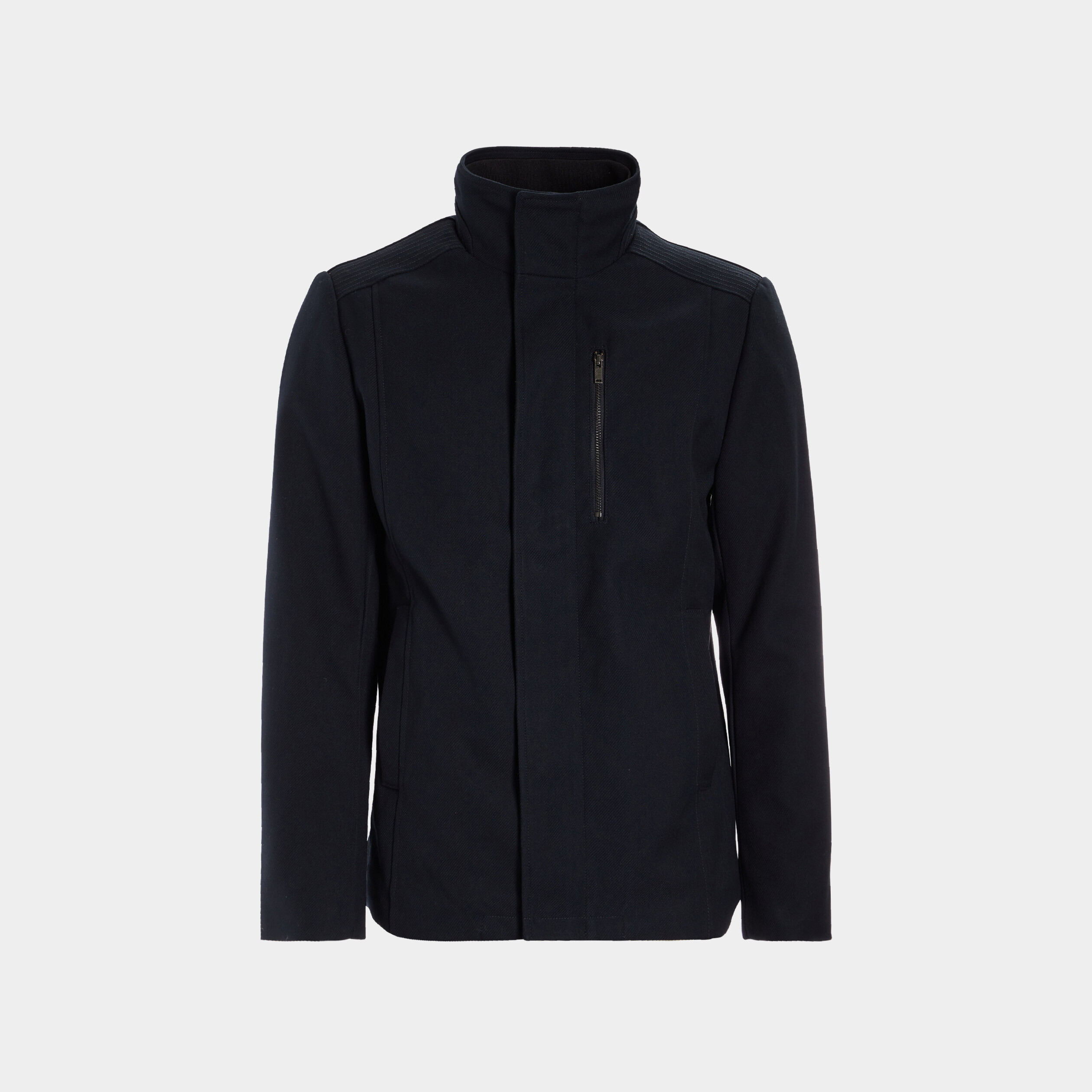 Veste droite courte zippée bleu marine homme | La Halle