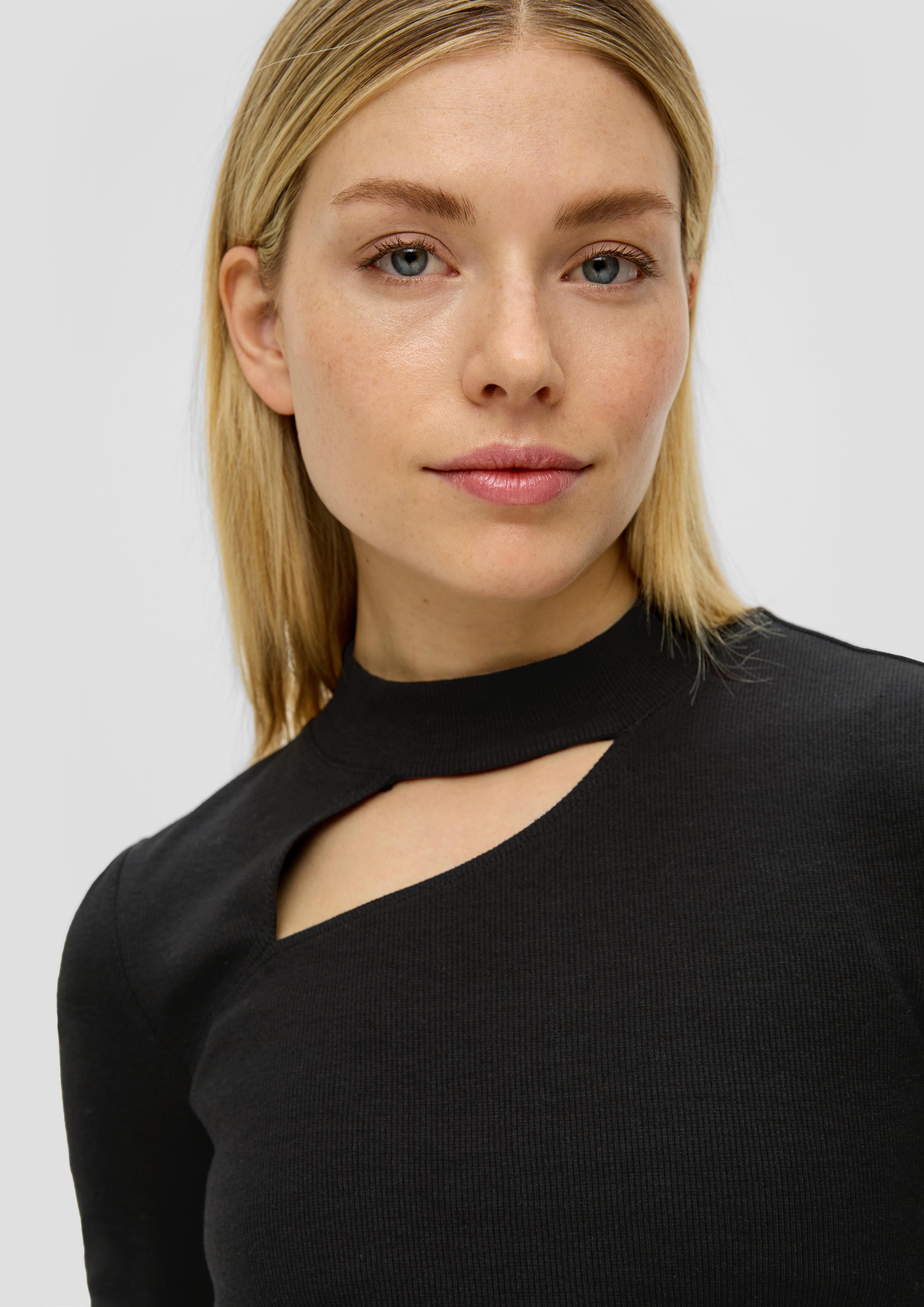 Rippshirt mit Cut-out-Detail  2152049-9999