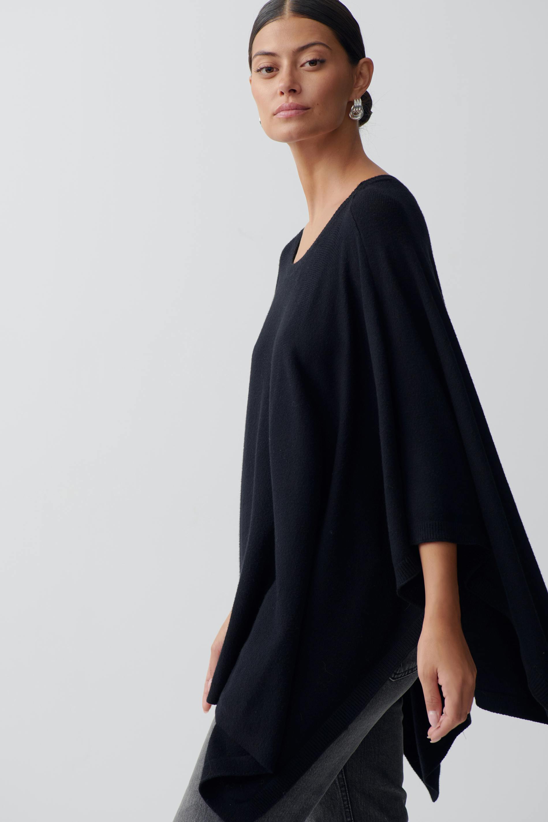 Knitted poncho