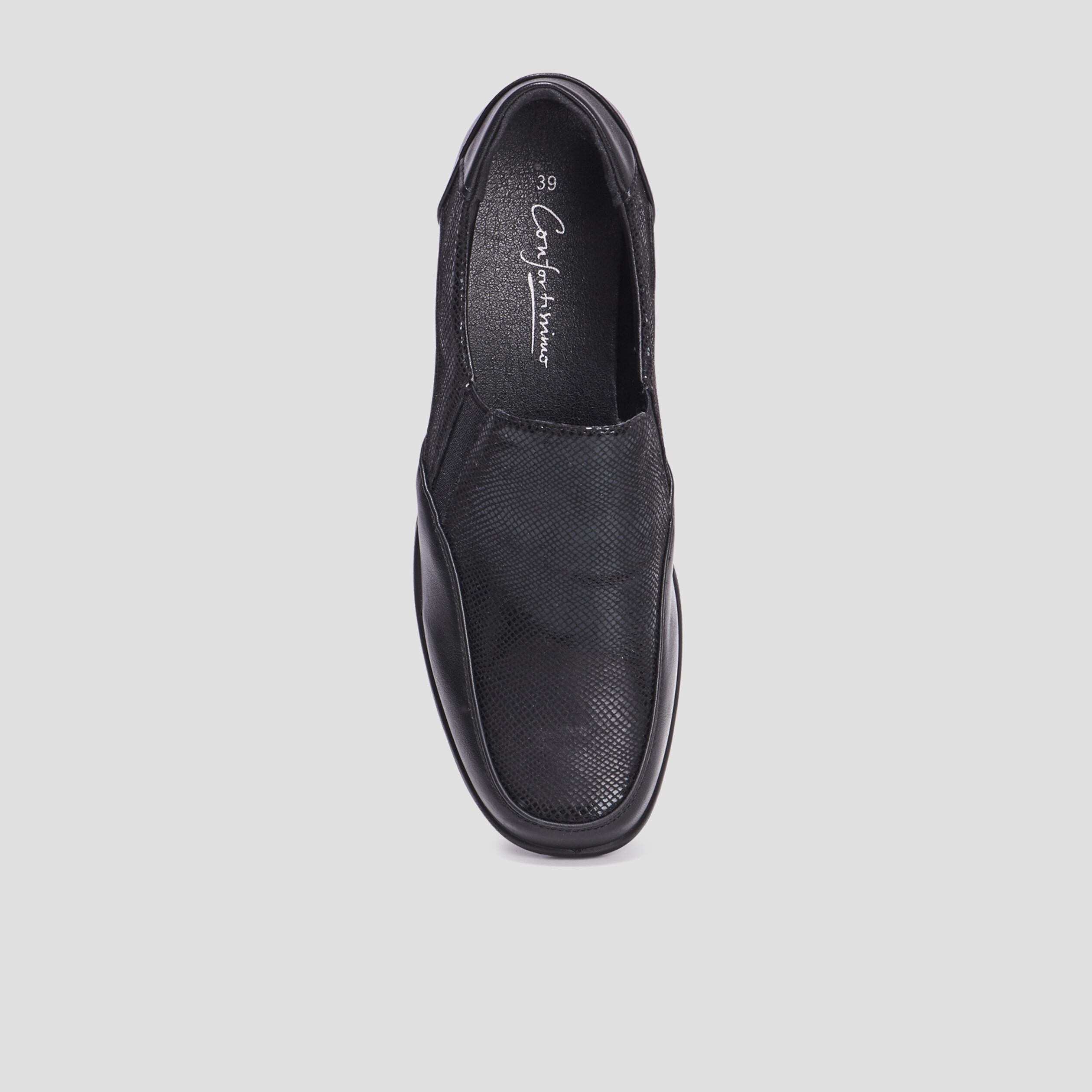 Loafers pied large Confortissimo noir femme | La Halle