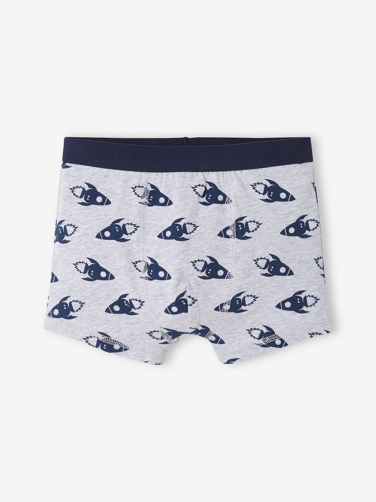 Nasa 3er-Pack Jungen Boxershorts NASA Oeko-Tex - marine/grau meliert