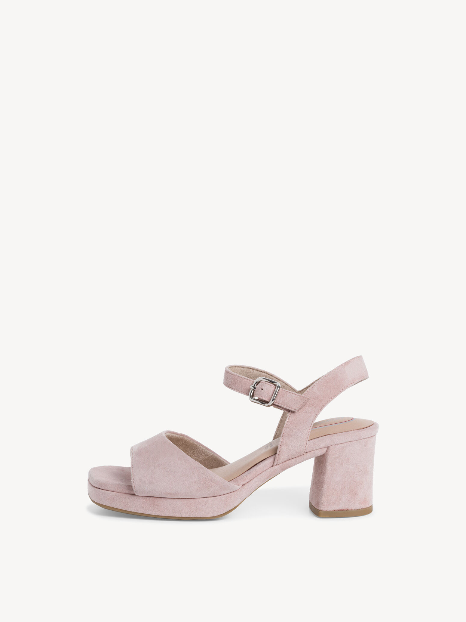 Sandale à talon en cuir - rose
