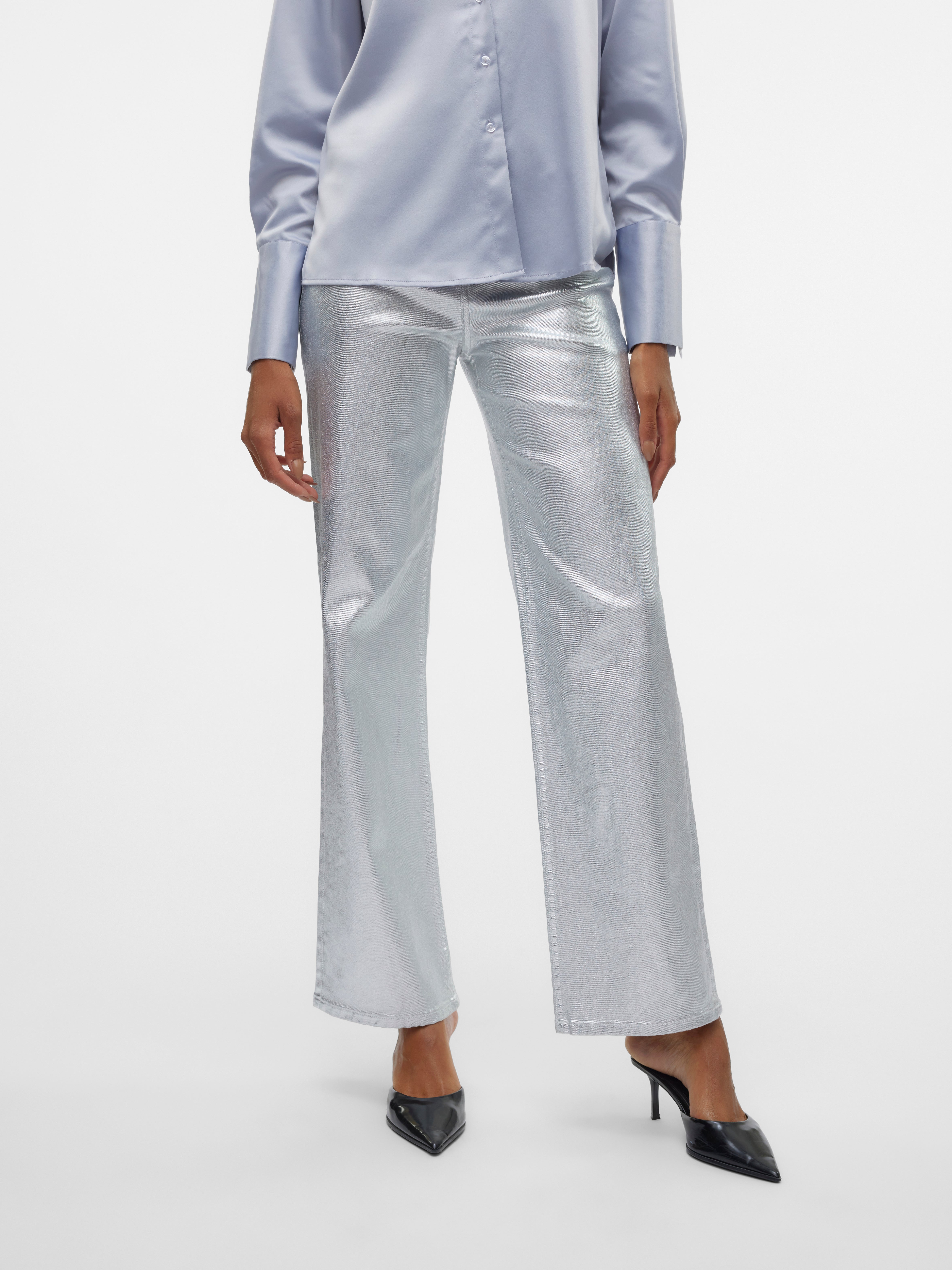 VMTESSA Hohe Taille Weiter Beinschnitt Jeans