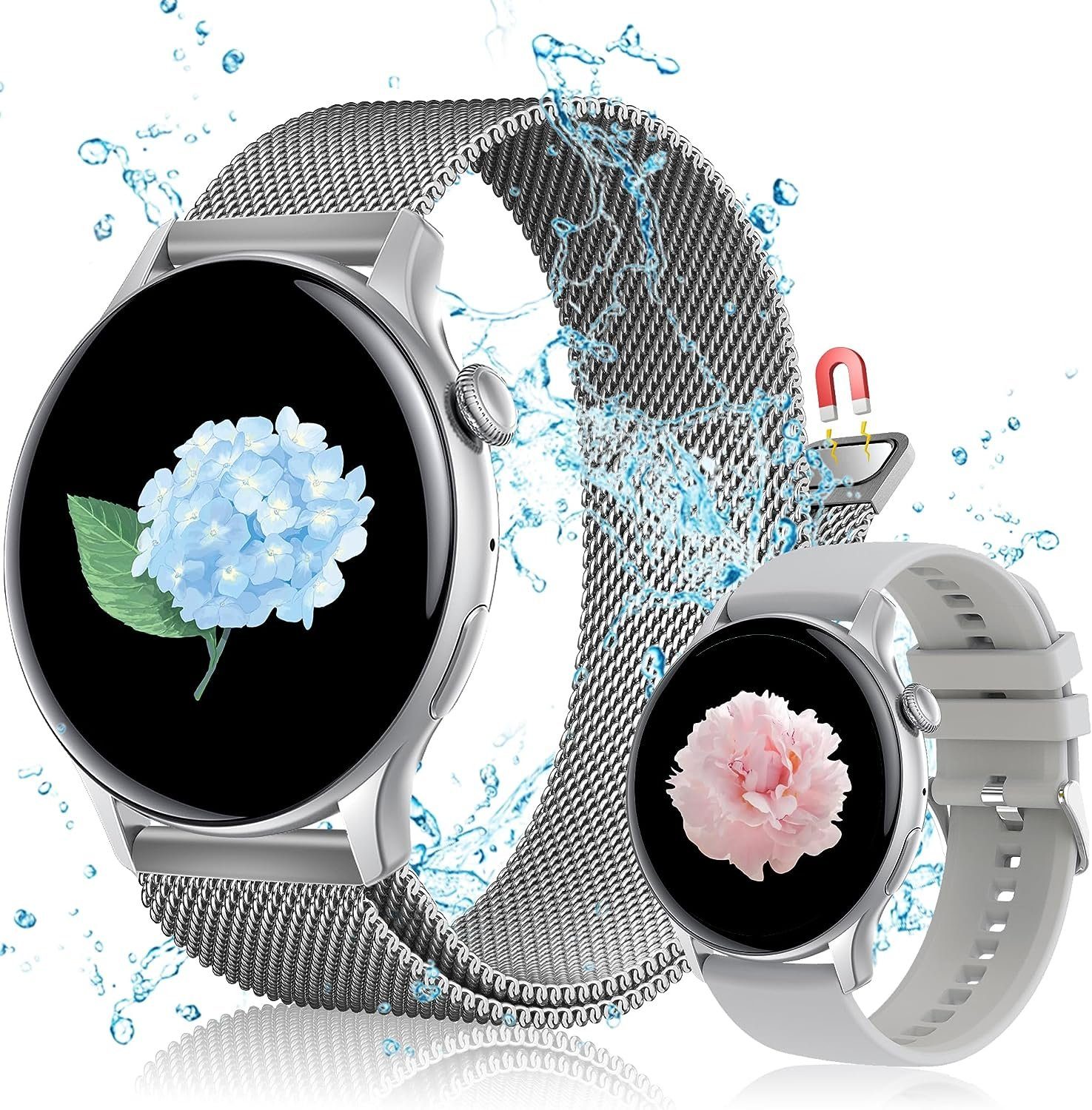 Tisoutec Smartwatch Damen Herren(1.43
