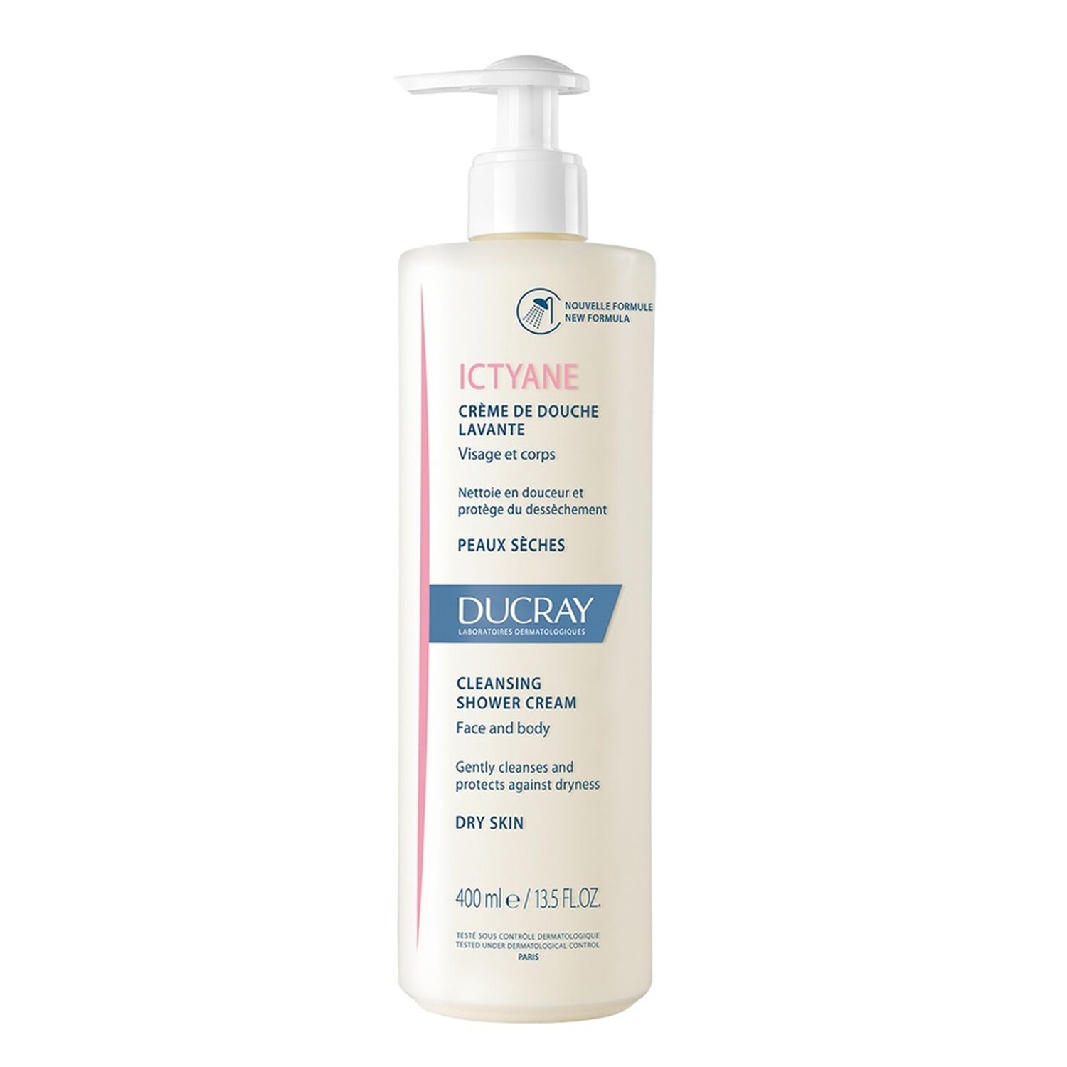 Ducray Ictyane Crème de Douche Lavante Peaux Sèches 400 ml