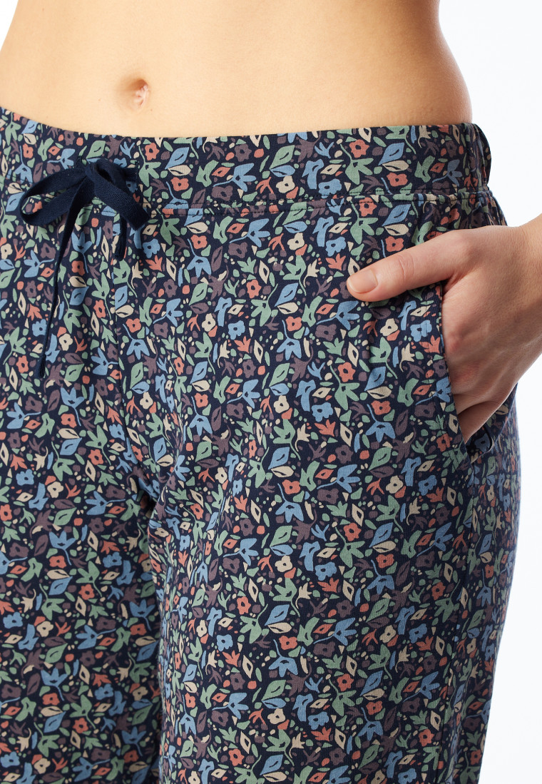 Hose lang multicolor floral gemustert - Mix+Relax