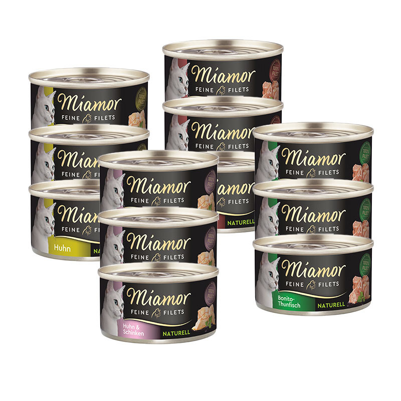 Miamor Nassfutter Miamor Feine Filets naturell Mixpaket 12x80g Mixpaket 2