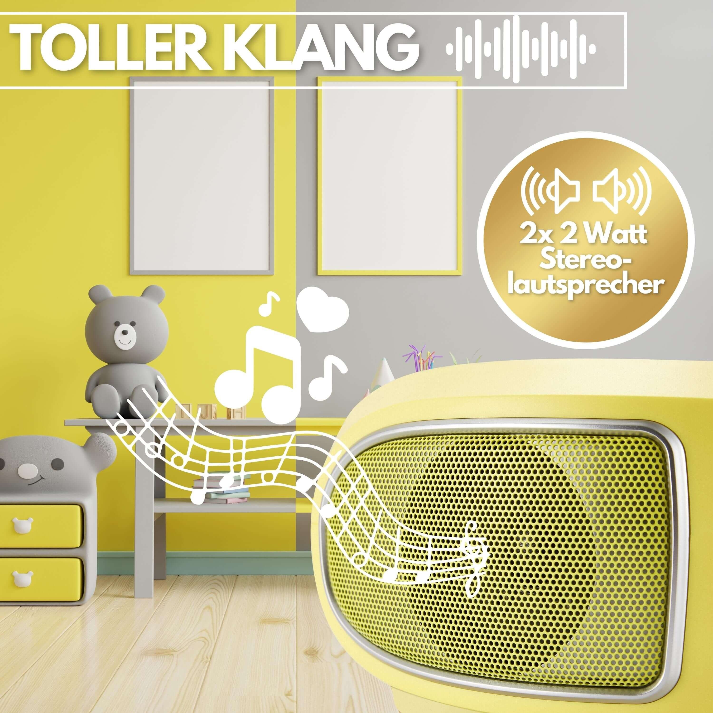 Cyberlux CL-950 tragbarer CD-Player (CD, Kinder CD Player tragbar, Boombox, Musikbox, FM Radio mit MP3 USB)
