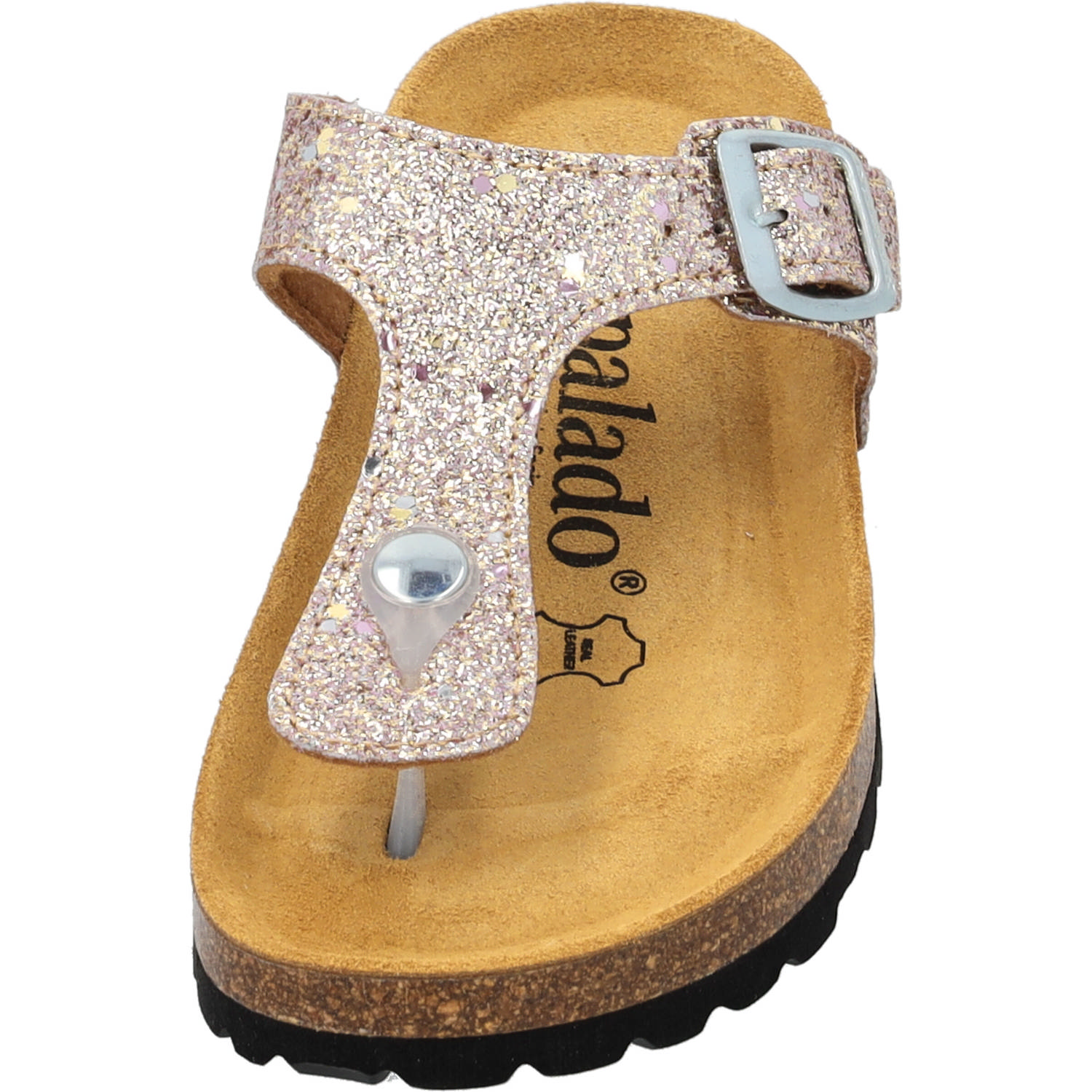 Palado Kids Kos G Glitzer, Zehentrenner, Kinder, Rosegold