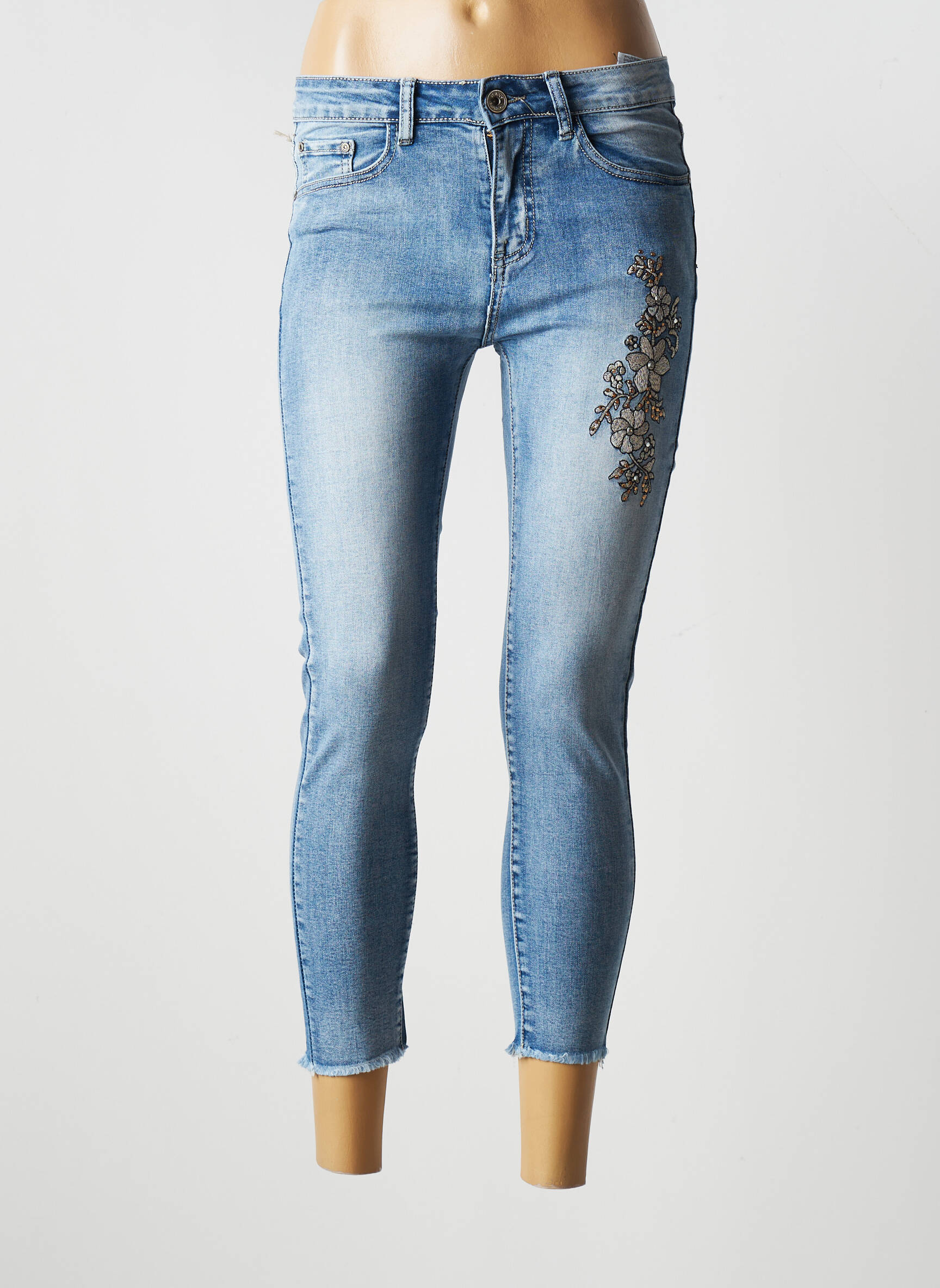 X Max Jeans Coupe Slim Femme couleur bleu