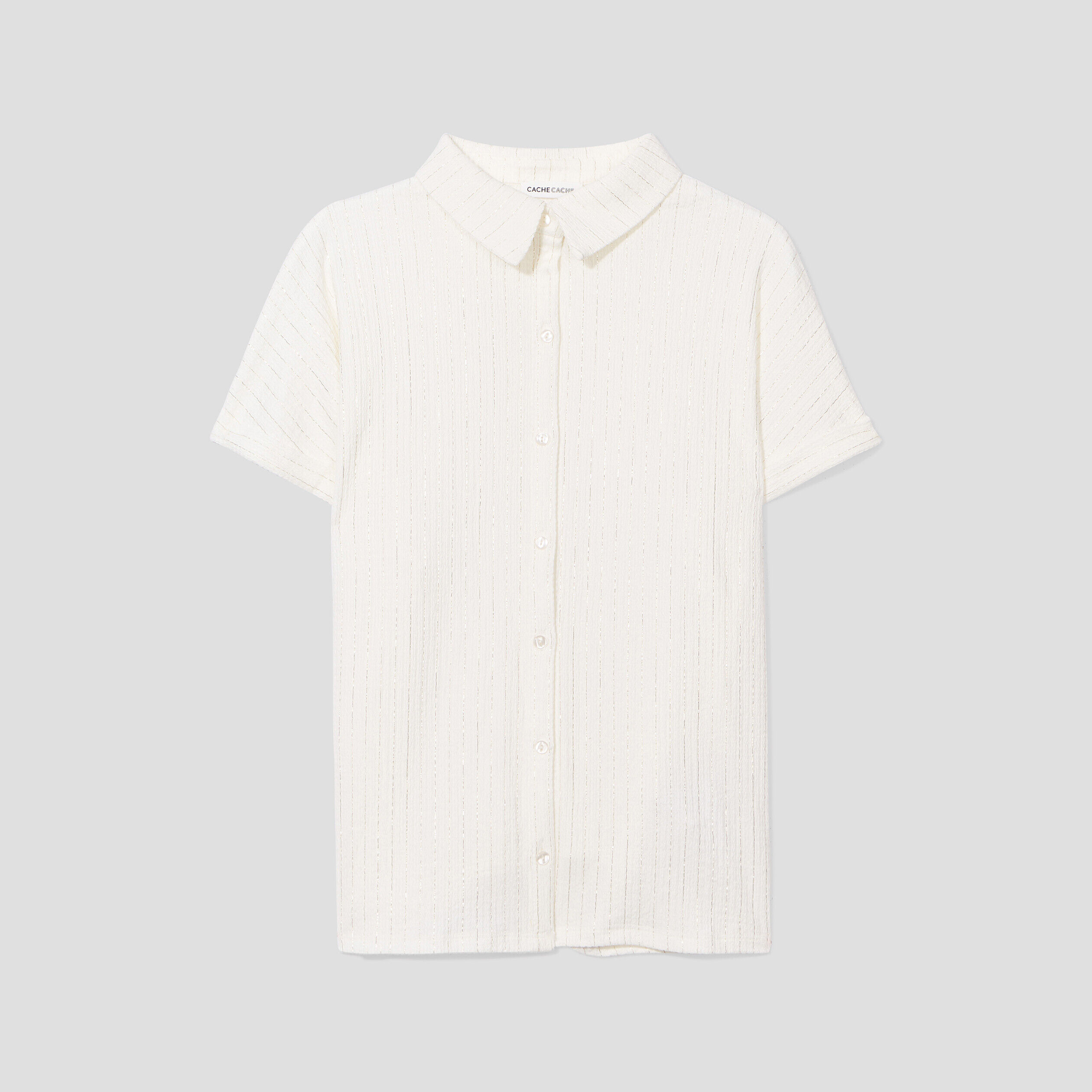 Blouse manches courtes ecru femme | Cache Cache