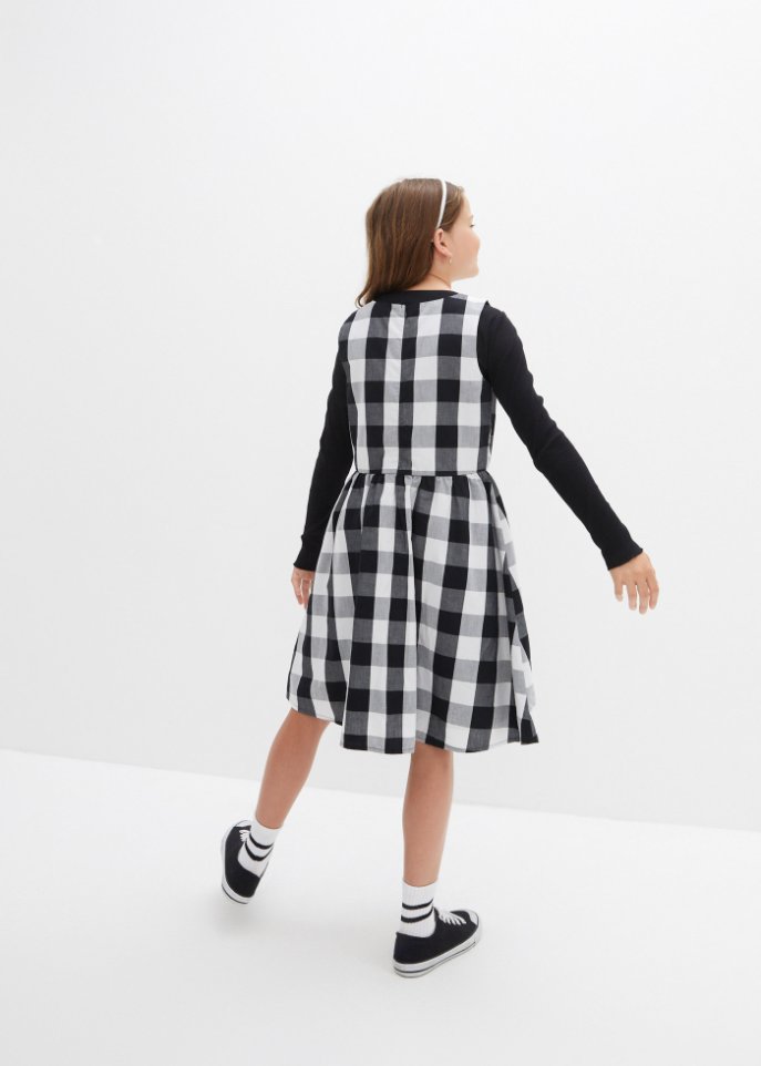 Kariertes Mädchen Kleid