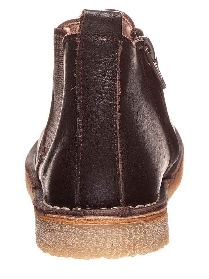 kmins Leder-Chelsea-Boots in Braun günstig kaufen