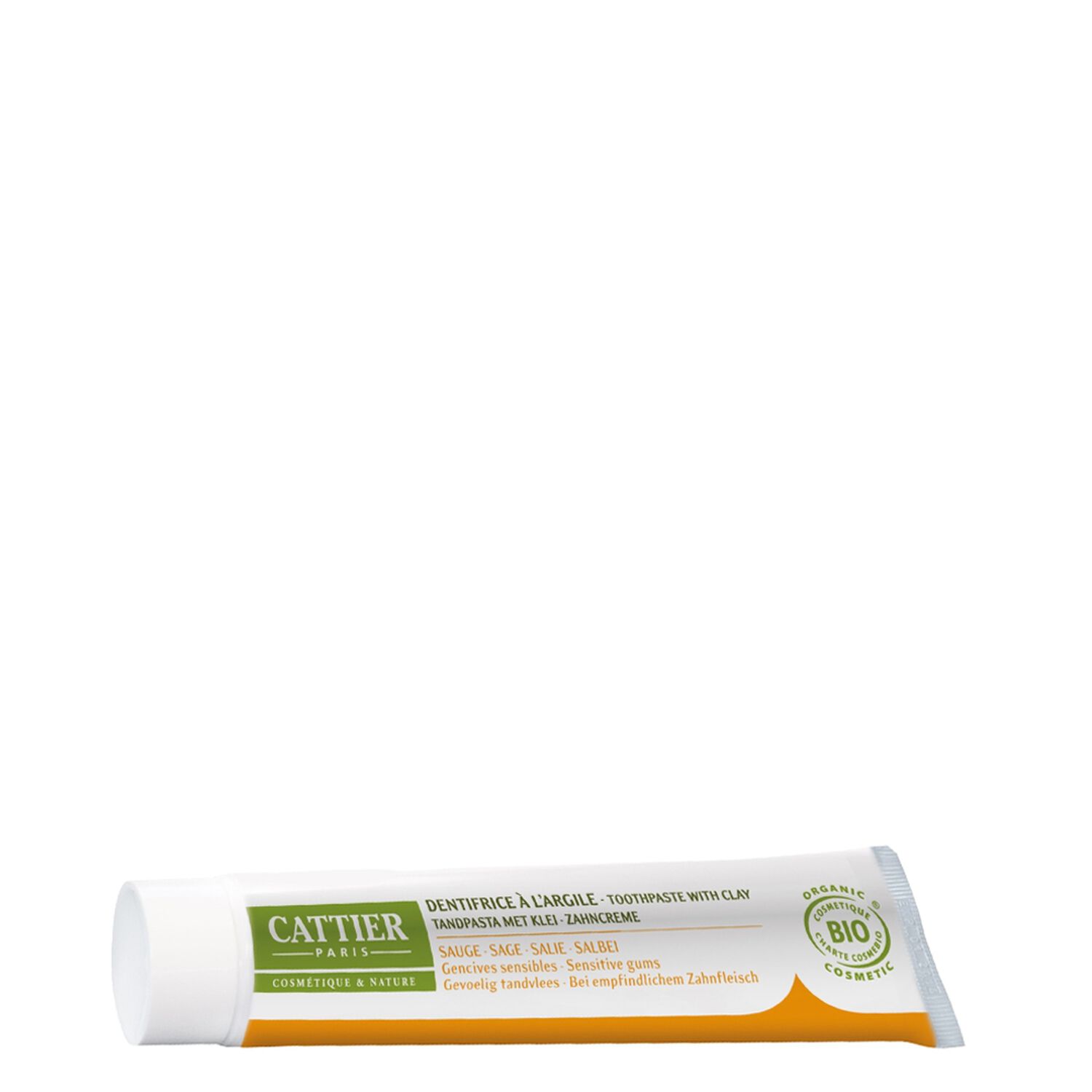 Cattier Dentargile Sauge Dentifrice Reminéralisant à l'Argile 75 ml