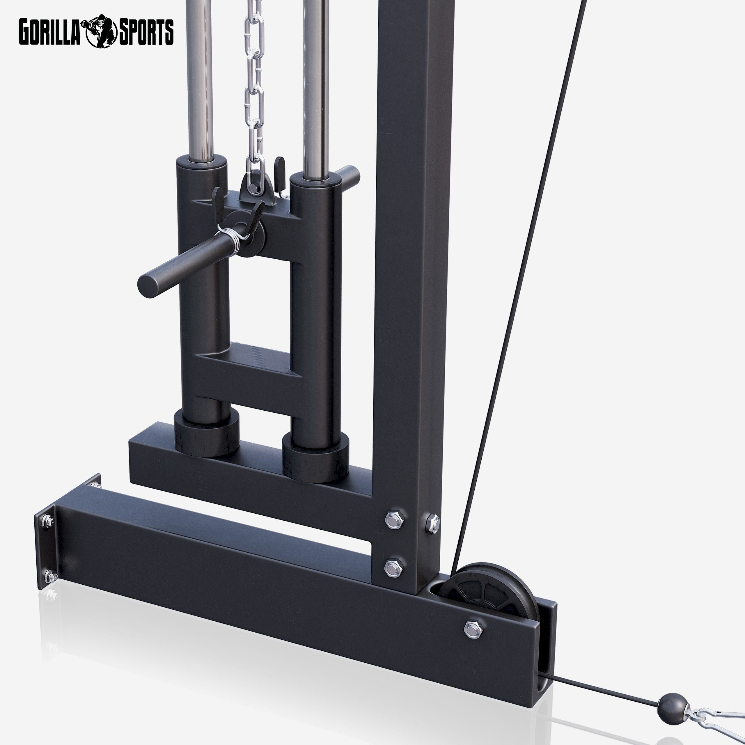 GORILLA SPORTS Trainingsstation Kabelzugturm zur Wandmontage, mit Seilzug - Latzugturm, Kraftstation, (1-tlg)