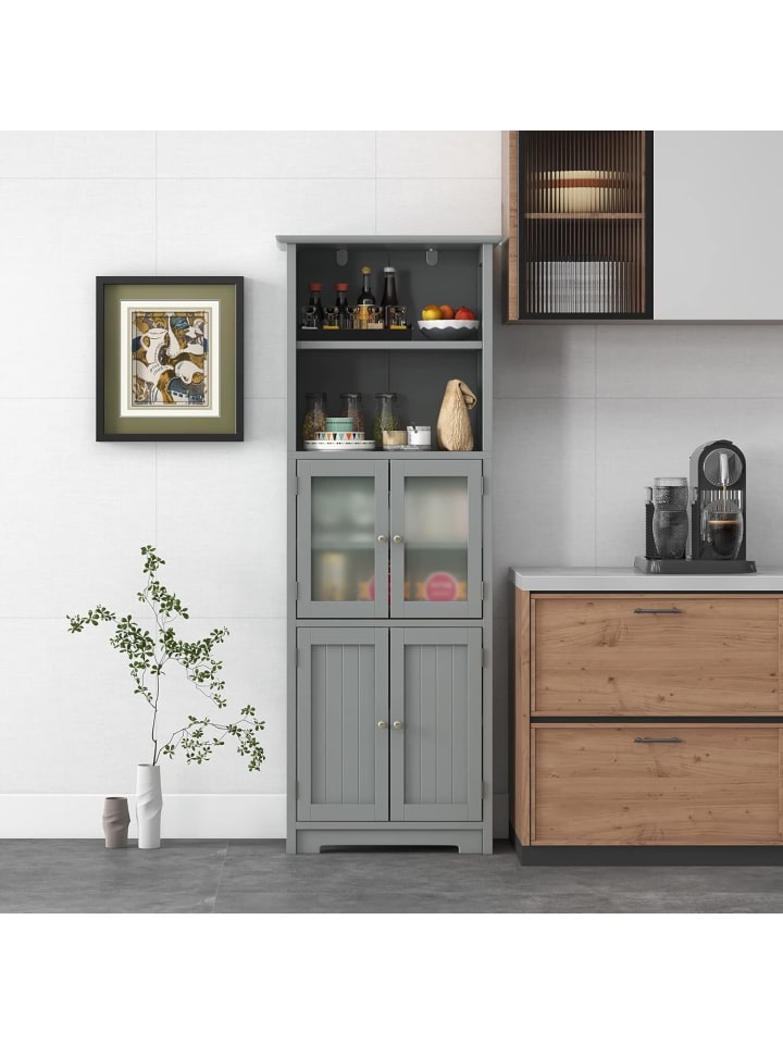 COSTWAY Badezimmerschrank 163cm in Grau günstig kaufen onesize