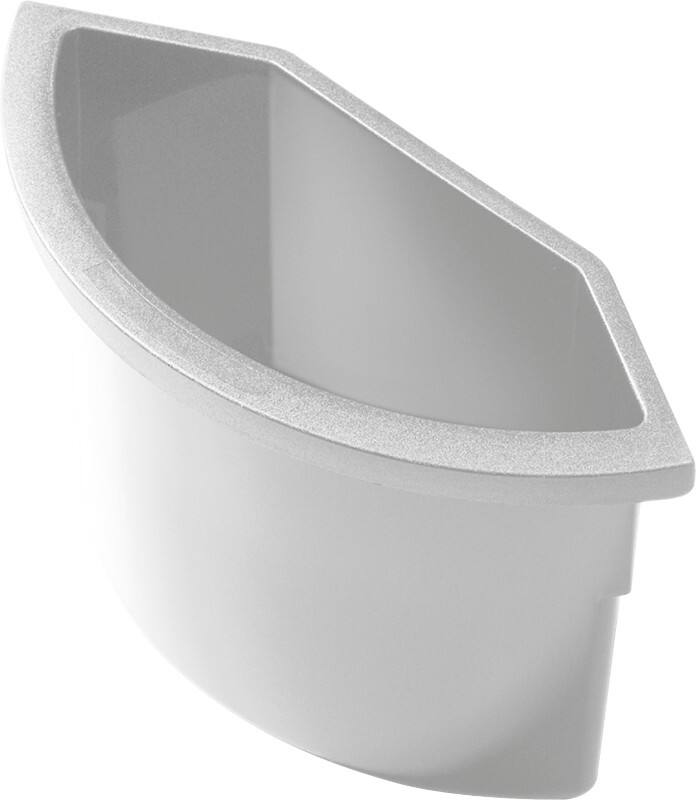 helit Abfalleinsatz Kunststoff Hellgrau 25,4 x 11,1 x 15,7 cm 5 Stück