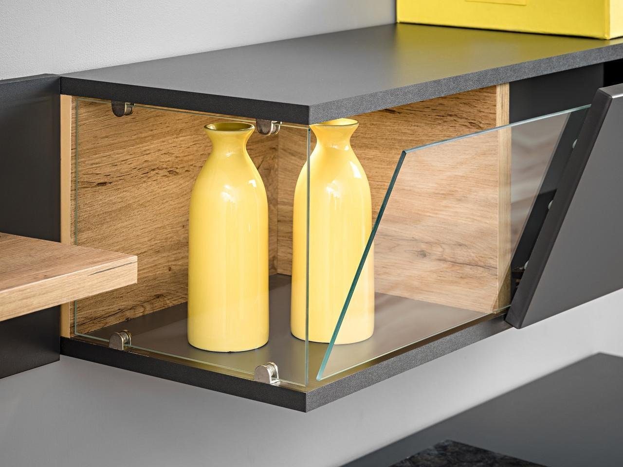 JVmoebel Wohnzimmer-Set Luxus Wandregal Regal TV-Ständer Modern Holz Designer, (6-St., TV-Ständer/3x Wandregale/Wandregal/Regal), Made in Europa