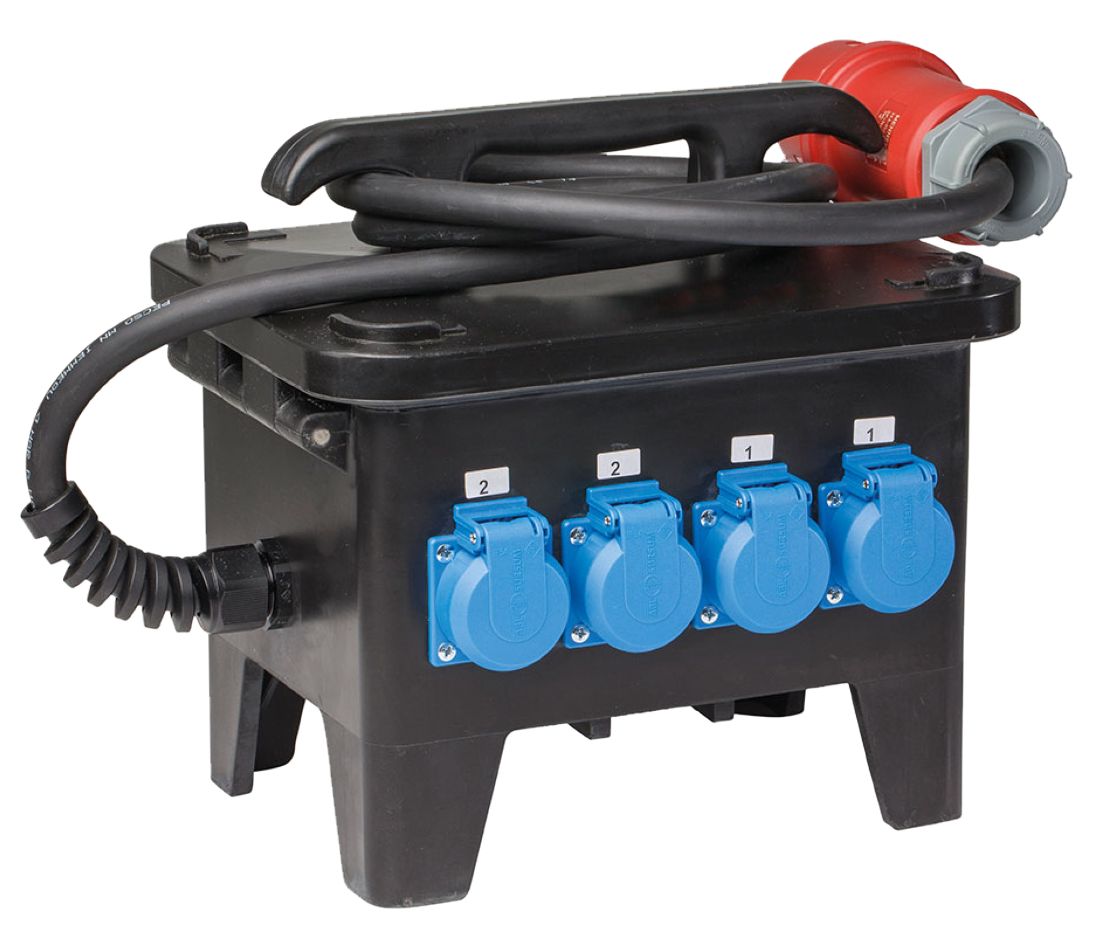 Schwabe 60554 CEE Mobile Stromverteilung M3 400V/32A IP44 H07RN-F5G6 2m