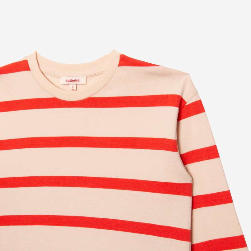 Marinière garçon rouge écrue Catimini