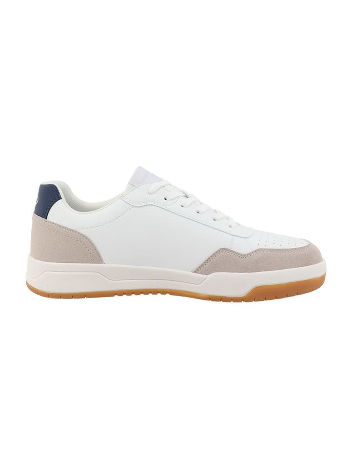 Tom Tailor Sneakers in Weiß/ Beige/ Dunkelblau günstig kaufen