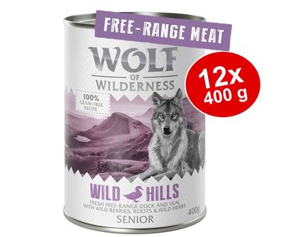 Sparpaket 12 x 400 g Wolf of Wilderness SENIOR 