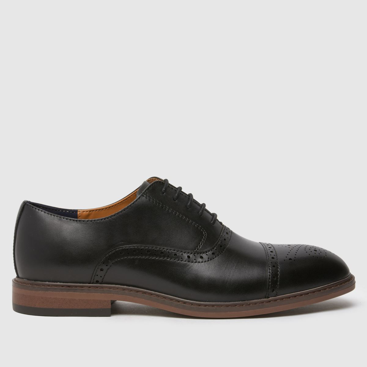 Schuh Raven bőr brogue cipő fekete színben