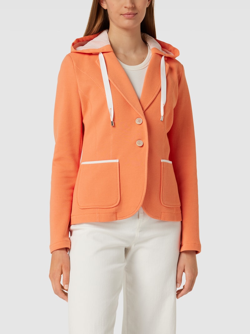 Blazer mit Kapuze in orange
