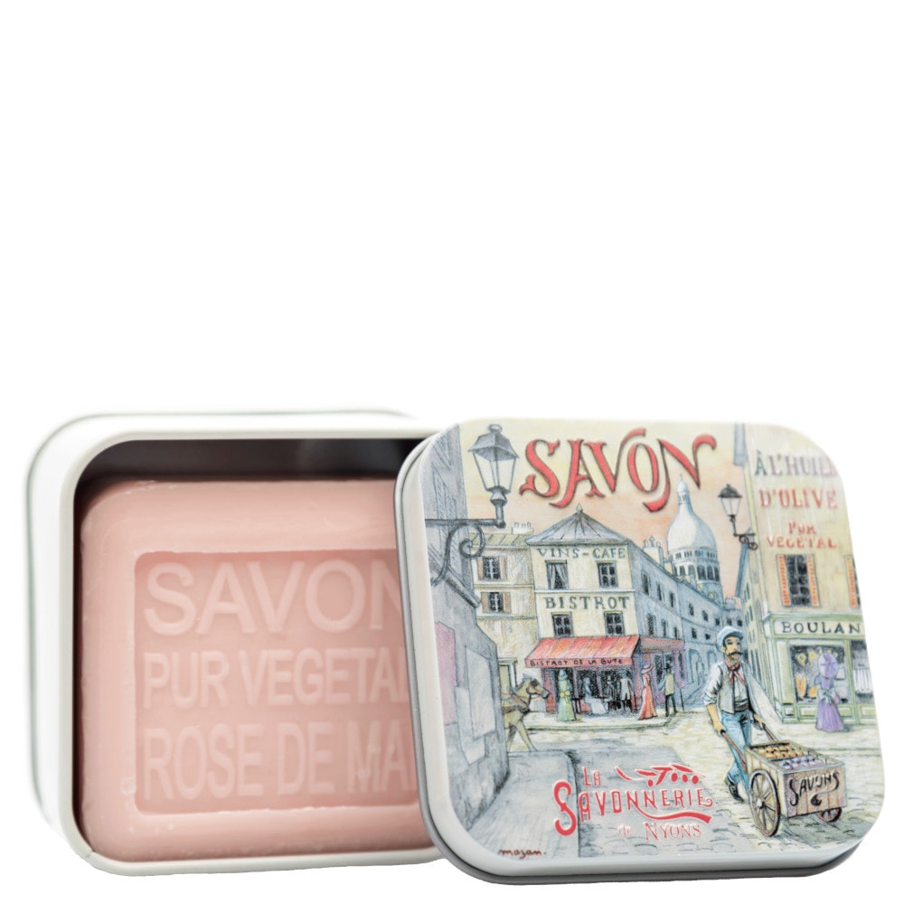 La savonnerie de nyons Savon 100g Rose de Mai et Boîte Métal Montmartre Savon