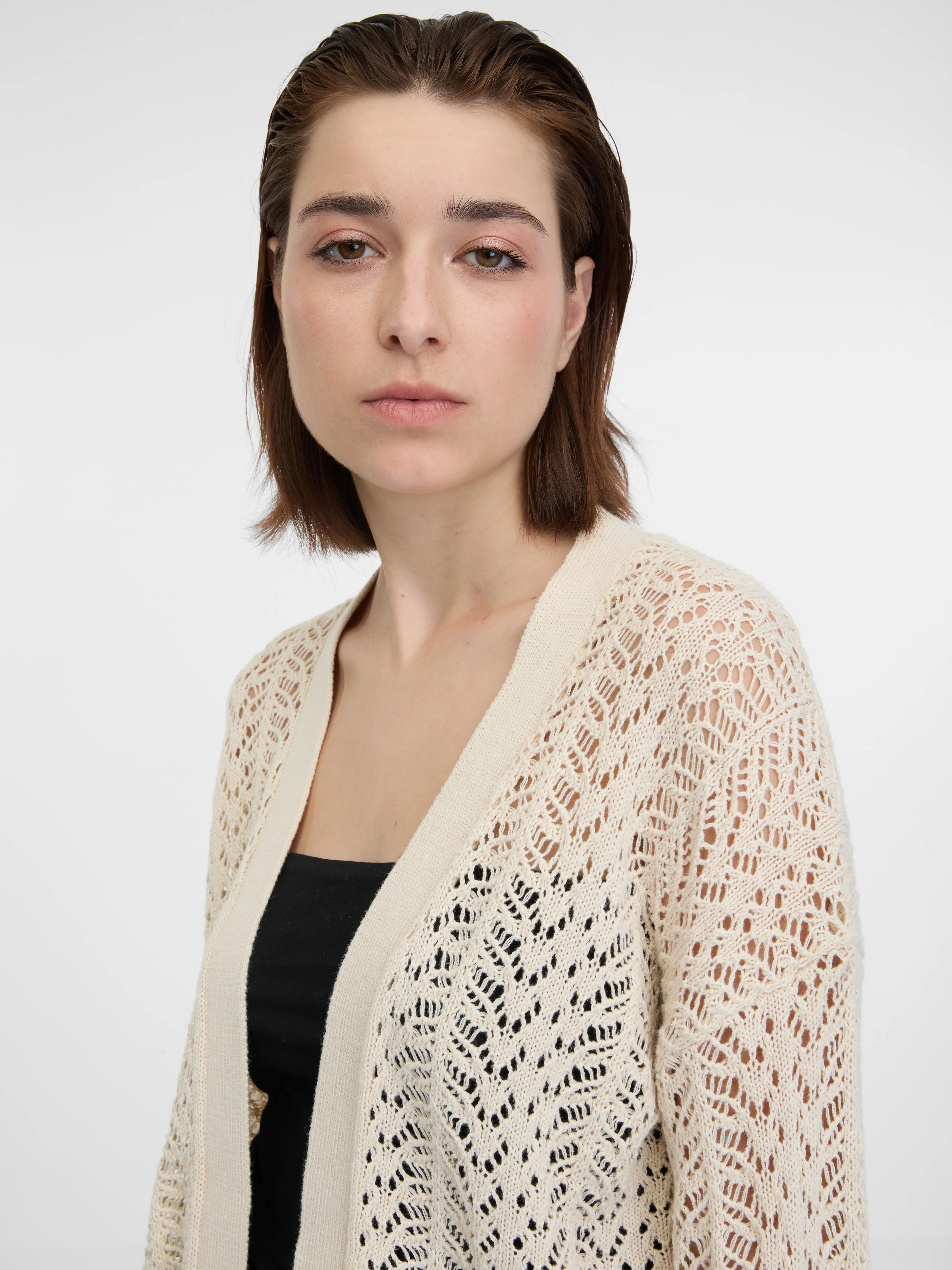Weiße Damen-Strickjacke ORSAY