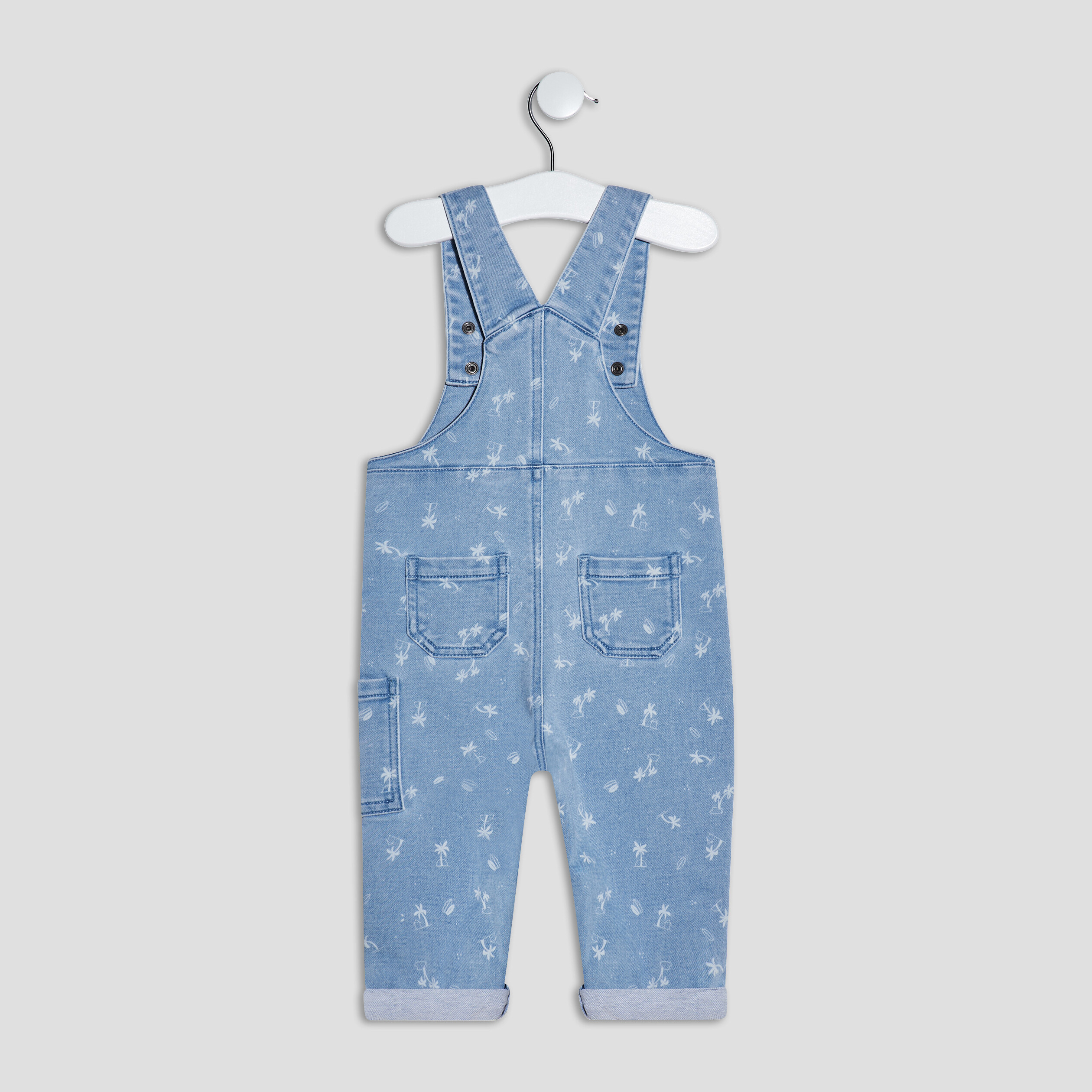 Salopette en jean denim bleach bébé garçon | La Halle