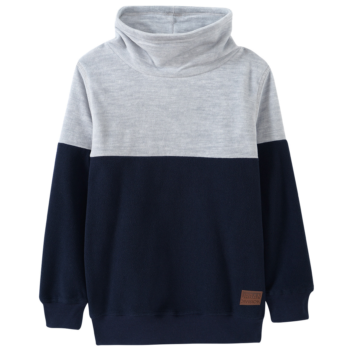 Jungen Fleeceshirt mit Farbteiler