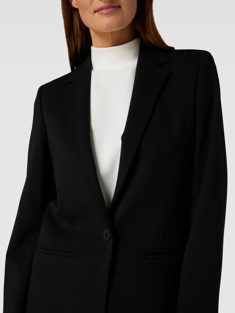 Blazer mit Reverskragen Modell 'Asantina' in schwarz