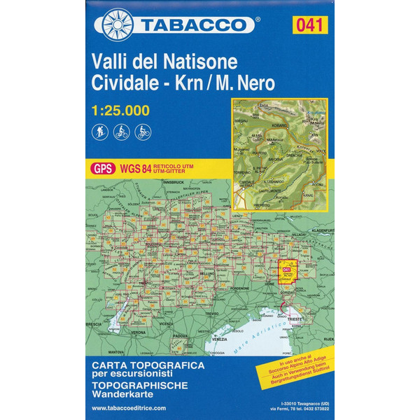 Tabacco Wandern 1 : 25 000 Valli del Natisone - Wanderkarte