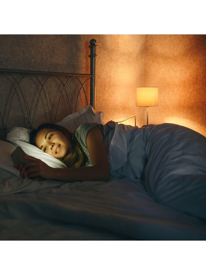 relaxdays Nachttischlampe in Silber/ Creme - (H)40 x Ø16 cm günstig kaufen onesize