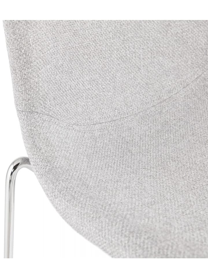 KADIMA DESIGN Barhocker aus Metall und Stoff | Sitzhocker mit Polsterung in Grau-Silber günstig kaufen onesize