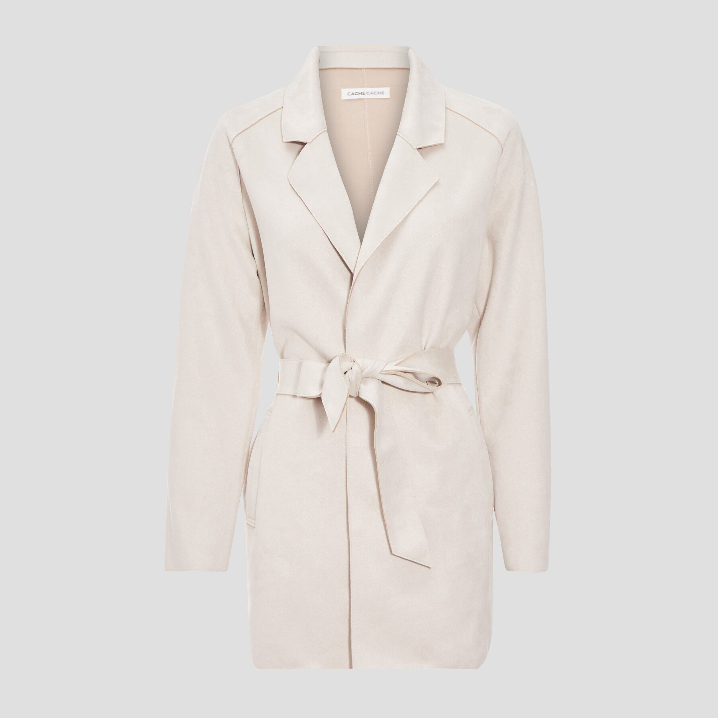 Trench droit ceinturé sable femme | Cache Cache