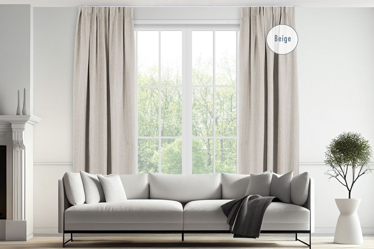 Lifa Living Vorhang - 150 x 260 cm - Haken - Beige