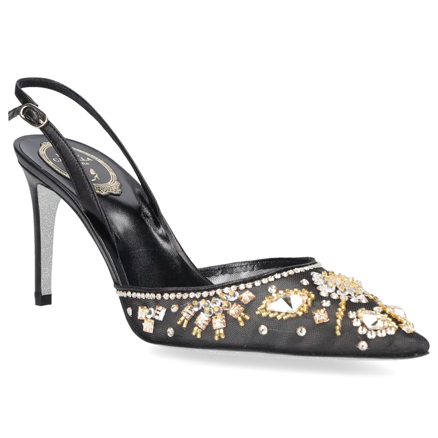 Rene Caovilla - Pumps CINDERELLA 80 Mesh - schwarz