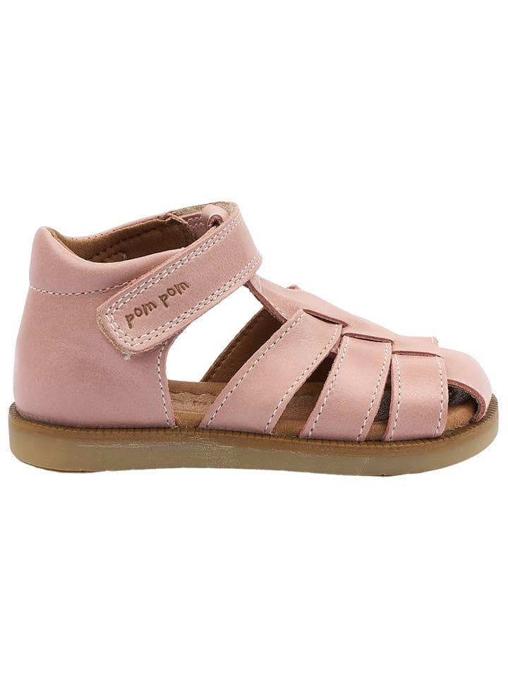POM POM Leder-Halbsandalen in Rosa günstig kaufen