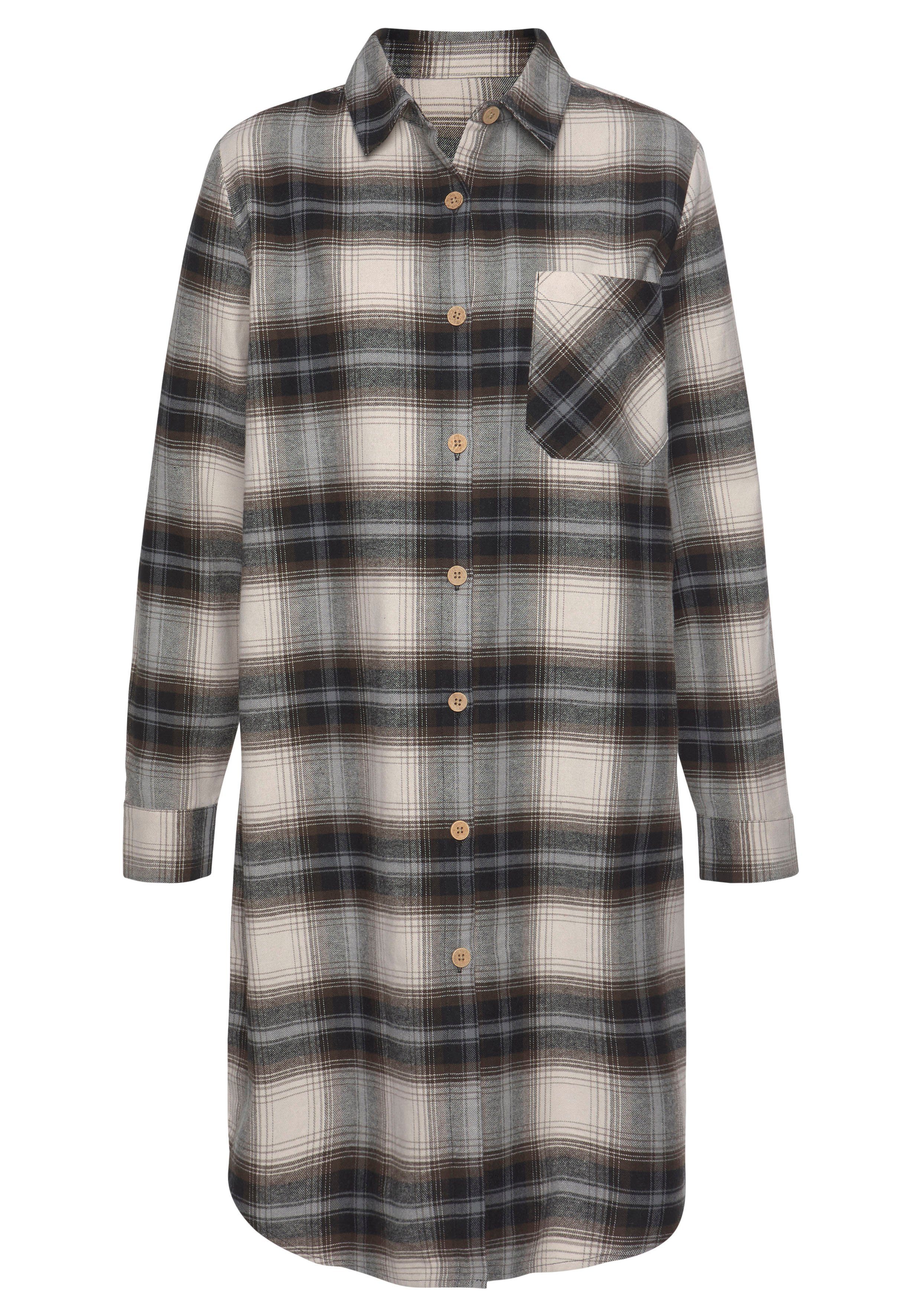 Buffalo Hemdblusenkleid aus weichem Flanell