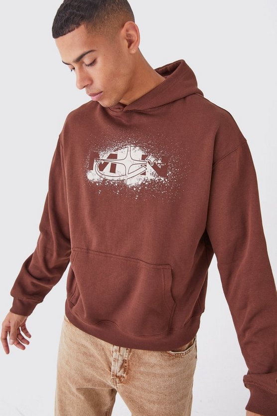 Kastiger Man Hoodie mit Print
