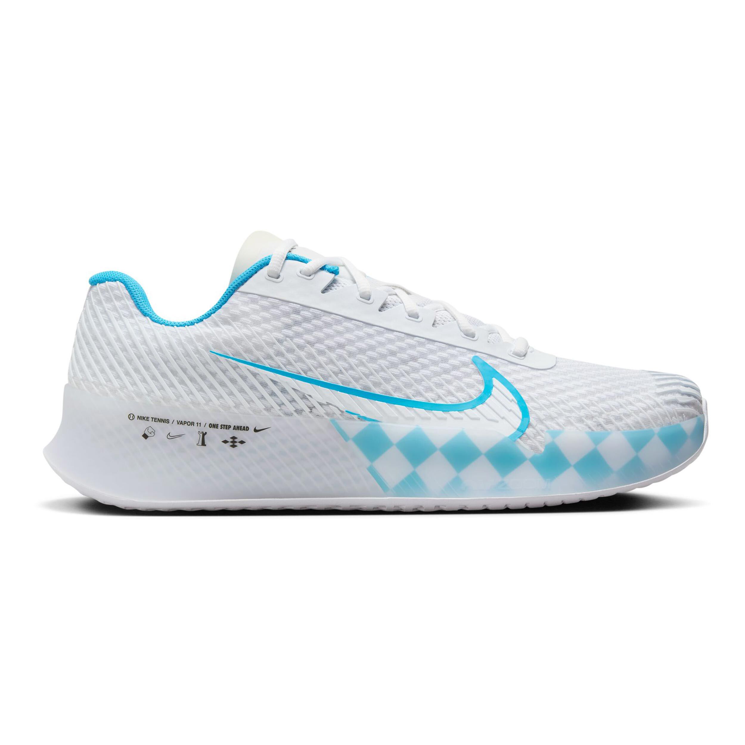 Zoom Vapor 11 Allcourtschuh Herren - Weiß, Türkis