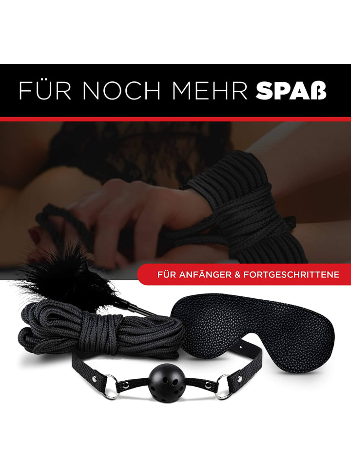 SAMORE 10tlg. Bondage-Set in schwarz günstig kaufen onesize