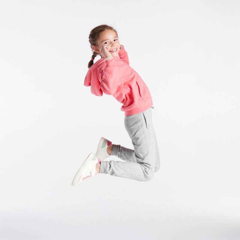 Jogging en molleton gris fille
