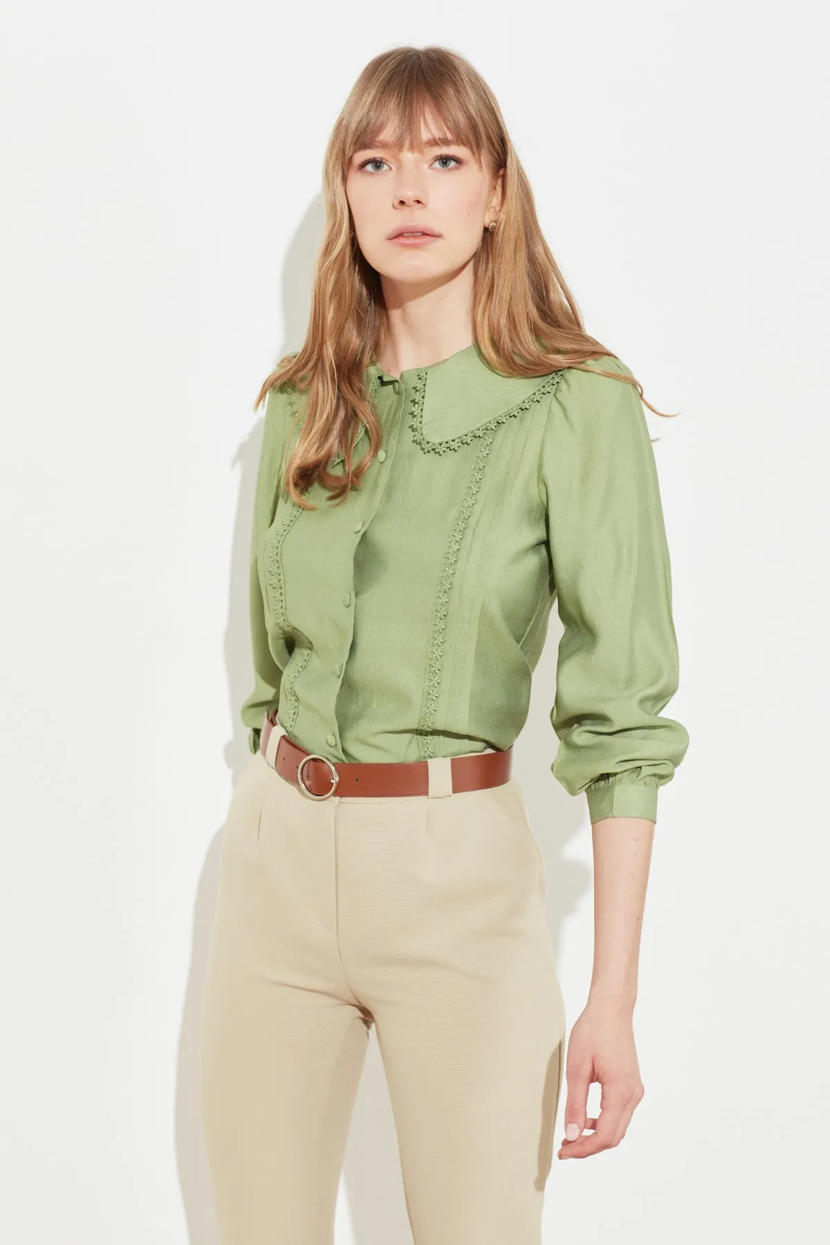 Trendyol Collection  Hemd - Grün - Regular Fit