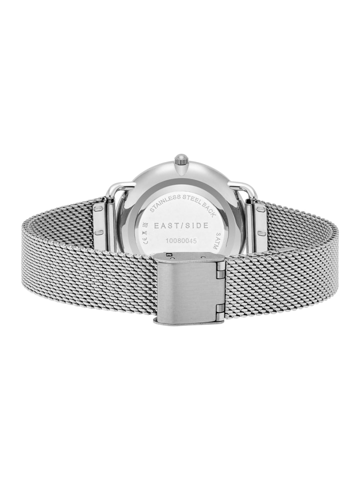Eastside NY Damen Quarzuhr silber Edelstahl silber in silber günstig kaufen 20 cm