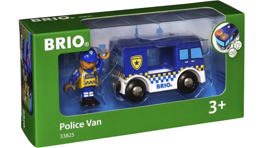 BRIO Bahn - Polizeiwagen mit Licht und Sound