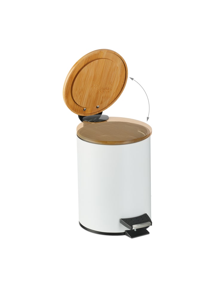 relaxdays Mülleimer Bad in Weiß - 3 l günstig kaufen onesize